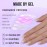 BTArtbox Square Ombre Press On Nails - Soft Gel Press On Nails Short with Nail Glue, 15 Sizes - 30 Reusable Fake Nails Kit, Vanilla Cream