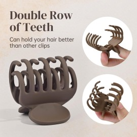 DEEKA Double Row Teeth Hair Clips Small Claw Clips for Thin Hair 4 Pack 1.6 Medium Matte Non-slip Short Hair Accessories for Women and Girls DEEKA Double Row Teeth Hair Clips Small Claw Clips for Thin Hair 4 Pack 1.6 Medium Matte Non-slip Short Hair Accessories for Women and Girls