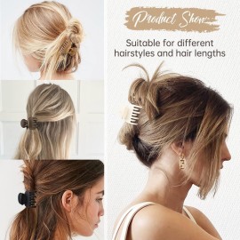 DEEKA Double Row Teeth Hair Clips Small Claw Clips for Thin Hair 4 Pack 1.6 Medium Matte Non-slip Short Hair Accessories for Women and Girls DEEKA Double Row Teeth Hair Clips Small Claw Clips for Thin Hair 4 Pack 1.6 Medium Matte Non-slip Short Hair Accessories for Women and Girls