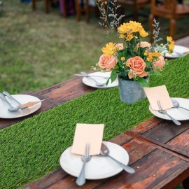 GLOBREEN Artificial Grass Table Runner, Greenery Faux Turf Table Centerpiece Decor Golf Theme Party, Birthday, Picnic, Dining, Wedding, Home DIY Crafts 12 x 48 GLOBREEN Artificial Grass Table Runner, Greenery Faux Turf Table Centerpiece Decor Golf Theme Party, Birthday, Picnic, Dining, Wedding, Home DIY Crafts 12 x 48