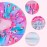 Unicorn Kids Shower Cap Set, 3 Pcs Rainbow Hair Caps, Wide Elastic Band, Reusable Waterproof Toddler Bath Cap, Large for Girls & Women