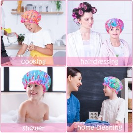 Unicorn Kids Shower Cap Set, 3 Pcs Rainbow Hair Caps, Wide Elastic Band, Reusable Waterproof Toddler Bath Cap, Large for Girls & Women Unicorn Kids Shower Cap Set, 3 Pcs Rainbow Hair Caps, Wide Elastic Band, Reusable Waterproof Toddler Bath Cap, Large for Girls & Women
