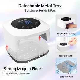 Lavinda UV LED Nail Lamp, Cordless Nail Lamp 54W Rechargeable Nail Dryer Gel Polish Light with Large LCD Display, Professional Gel Curing Lamp with 4 Timer Setting Auto Sensor for Salon and Home