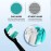Replacement Toothbrush Heads Compatible with AquaSonic Black Series Vibe Series Electric Toothbrush, Curved Shape Design Planted with Nylon Bristle (Black)