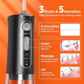 Water Flosser and Electric Toothbrush Combo - Cordless Water Flosser for Teeth - 5 Modes Sonic Electric Toothbrush, 3 Modes Portable Water Floss