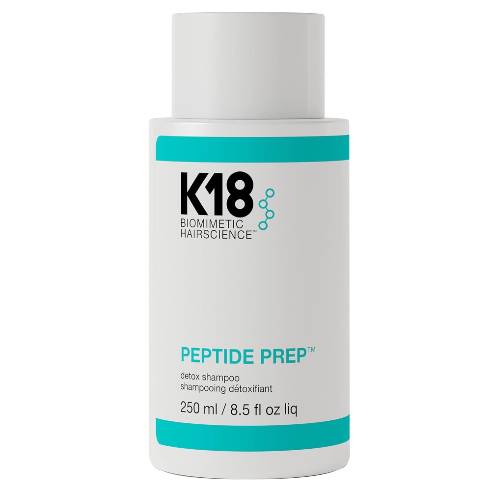 K18 PEPTIDE PREP Color-Safe Detox Clarifying Shampoo, Non-Stripping, pH-Optimized Cleanse, Removes Product Buildup, Dirt, Oils & Metals, 8.5 Fl Oz K18 PEPTIDE PREP Color-Safe Detox Clarifying Shampoo, Non-Stripping, pH-Optimized Cleanse, Removes Product Buildup, Dirt, Oils & Metals, 8.5 Fl Oz