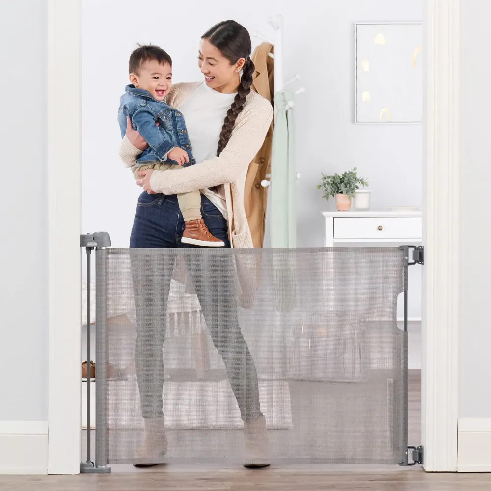 Regalo Extra Wide Retractable Baby Gate, Award Winning Brand, Expands up to 50 Wide, Easy Install, Includes Installation Template, Locking Indicator Regalo Extra Wide Retractable Baby Gate, Award Winning Brand, Expands up to 50 Wide, Easy Install, Includes Installation Template, Locking Indicator