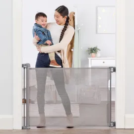 Regalo Extra Wide Retractable Baby Gate, Award Winning Brand, Expands up to 50 Wide, Easy Install, Includes Installation Template, Locking Indicator