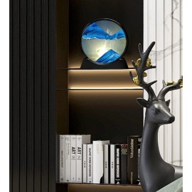 Arthink Moving Sand Art Picture in Motion Round Glass 3D Deep Sea Landscape, Dynamic Sand Art Sandscapes, Sensory Relaxing Desktop Table Decor Desk Decor Art Desk (7 inch, Blue) Arthink Moving Sand Art Picture in Motion Round Glass 3D Deep Sea Landscape, Dynamic Sand Art Sandscapes, Sensory Relaxing Desktop Table Decor Desk Decor Art Desk (7 inch, Blue)