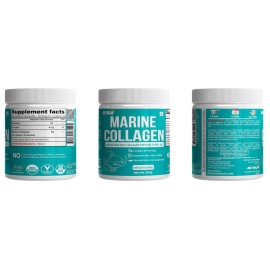 NutriJa Marine Collagen Peptides - Hydrolyzed Fish Collagen - Highly Bioavailable - Small Molecule Size 300Da (0.3 kDa) 200grams NutriJa Marine Collagen Peptides - Hydrolyzed Fish Collagen - Highly Bioavailable - Small Molecule Size 300Da (0.3 kDa) 200grams