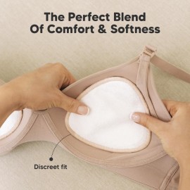 14-Pack Organic Nursing Pads - Washable Breast Pads for Breastfeeding, Nursing Bra Nipple Pads for Breastfeeding, Pumping Bra Reusable Breast Pads, Maternity Breastfeeding Bra Pads (Neutrals, L 4.8) 14-Pack Organic Nursing Pads - Washable Breast Pads for Breastfeeding, Nursing Bra Nipple Pads for Breastfeeding, Pumping Bra Reusable Breast Pads, Maternity Breastfeeding Bra Pads (Neutrals, L 4.8)