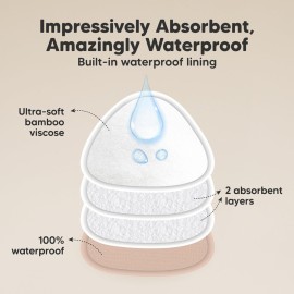 14-Pack Organic Nursing Pads - Washable Breast Pads for Breastfeeding, Nursing Bra Nipple Pads for Breastfeeding, Pumping Bra Reusable Breast Pads, Maternity Breastfeeding Bra Pads (Neutrals, L 4.8) 14-Pack Organic Nursing Pads - Washable Breast Pads for Breastfeeding, Nursing Bra Nipple Pads for Breastfeeding, Pumping Bra Reusable Breast Pads, Maternity Breastfeeding Bra Pads (Neutrals, L 4.8)