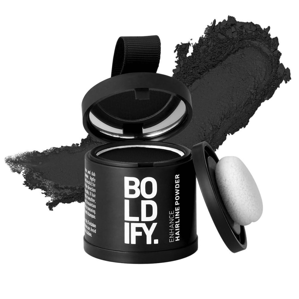 BOLDIFY Hairline Powder (LARGE, 10g) - Root Touch Up Hair Color for Gray Coverage - Bald Spot Concealing Hair Powder for Women & Men - 48-Hour Stain-Proof - Black BOLDIFY Hairline Powder (LARGE, 10g) - Root Touch Up Hair Color for Gray Coverage - Bald Spot Concealing Hair Powder for Women & Men - 48-Hour Stain-Proof - Black