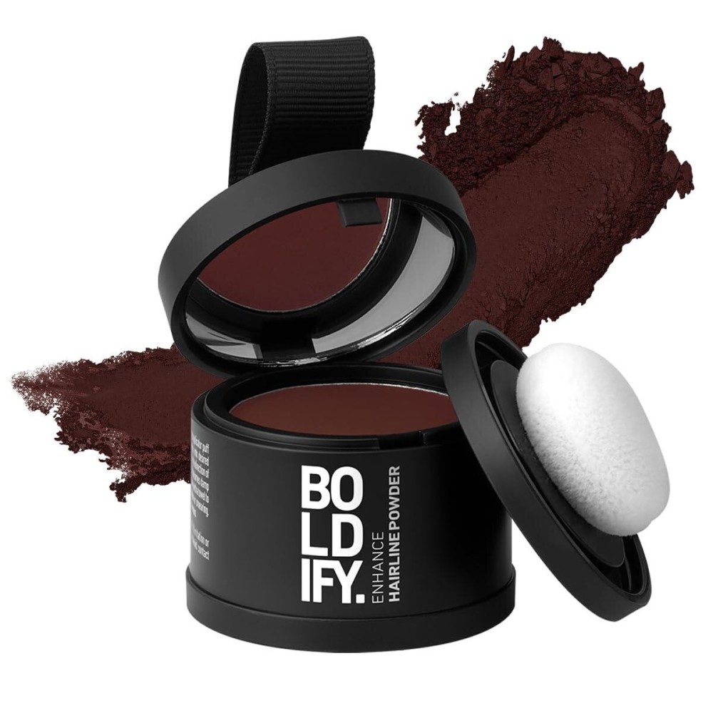 BOLDIFY Hairline Powder - Root Touch Up Hair Color for Gray Coverage - Bald Spot Concealing Hair Powder for Women & Men - 48-Hour Stain-Proof - Dark Auburn BOLDIFY Hairline Powder - Root Touch Up Hair Color for Gray Coverage - Bald Spot Concealing Hair Powder for Women & Men - 48-Hour Stain-Proof - Dark Auburn