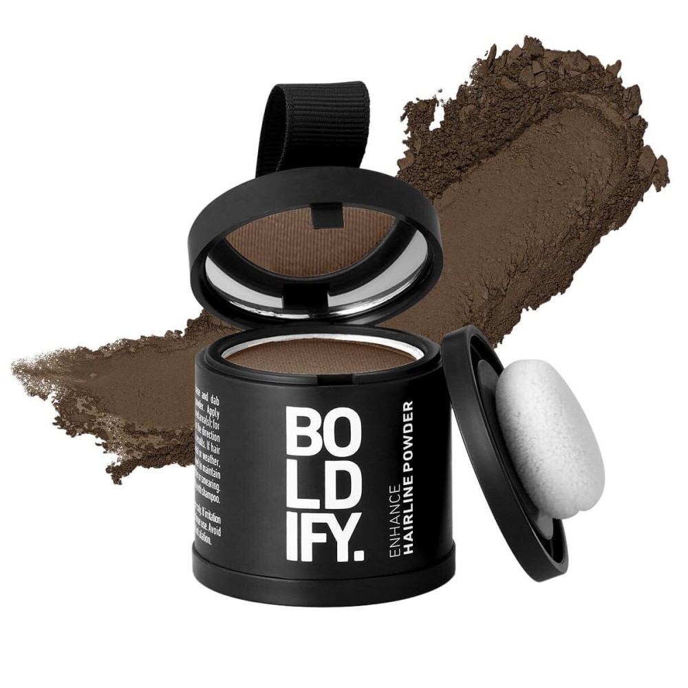 BOLDIFY Hairline Powder (LARGE, 10g) - Root Touch Up Hair Color for Gray Coverage - Bald Spot Concealing Hair Powder for Women & Men - 48-Hour Stain-Proof - Light Brown BOLDIFY Hairline Powder (LARGE, 10g) - Root Touch Up Hair Color for Gray Coverage - Bald Spot Concealing Hair Powder for Women & Men - 48-Hour Stain-Proof - Light Brown