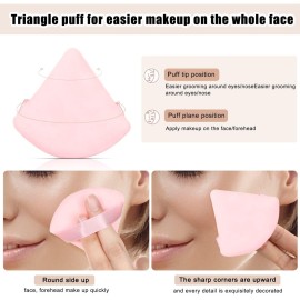 8 Pcs Cotton Powder Puff Face,JASSINS Triangle super soft for Both dry and wet Makeup Setting/Concealer/Loose and Body Powder/Foundation/Blush Makeup Sponge Set (Pink) 8 Pcs Cotton Powder Puff Face,JASSINS Triangle super soft for Both dry and wet Makeup Setting/Concealer/Loose and Body Powder/Foundation/Blush Makeup Sponge Set (Pink)