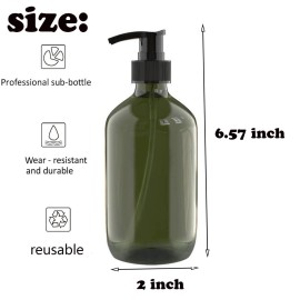 2 PCS 10 OZ Pump Bottle Plastic Pump Lotion Dispenser Empty Bottles Refillable Plastic Containers for Shampoo Lotion Body Wash, Creams, Moisturizer, Massage Oil, Multicolor