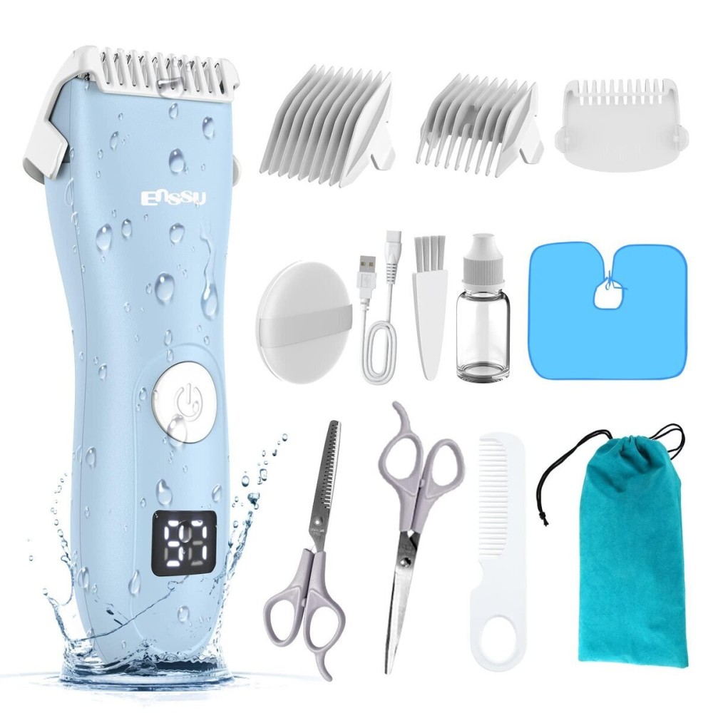 Baby Hair Clippers, Professional Quiet Hair Trimmer for Kids and Toddler, Waterproof & Rechargeable Cordless Hair Cutting Machine for Children, with LCD Display Baby Hair Clippers, Professional Quiet Hair Trimmer for Kids and Toddler, Waterproof & Rechargeable Cordless Hair Cutting Machine for Children, with LCD Display