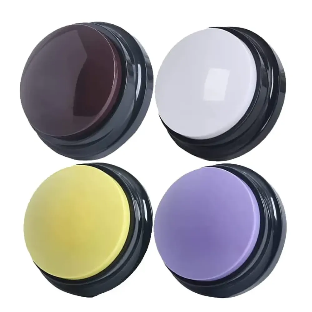 PELTEFLU Voice Recording Button, 30 Second Record Button for Dog Pet Interactivity, Gift for Friend, Family, 4 Color Have Coffee and White