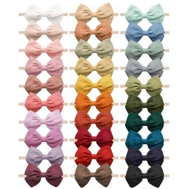 30 Pcs Baby Headbands Girls Hair Bows Nylon Hairba..