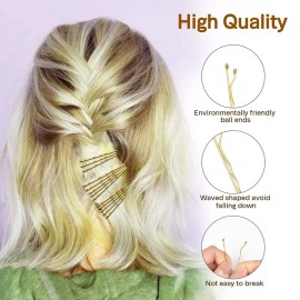 MORGLES Blonde Bobby Pins for Women, 240 Pcs Gold Bobby Hair Pins with Box, 2.2 Inches MORGLES Blonde Bobby Pins for Women, 240 Pcs Gold Bobby Hair Pins with Box, 2.2 Inches