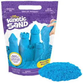 Kinetic Sand, 2.5lbs Blue Play Sand, Moldable Sensory Toys for Kids, Resealable Bag (Packaging May Vary), for Ages 3 and up