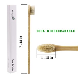 N-amboo Bamboo Toothbrush Boar Bristles 100% Biodegradable and Natural 8 Pieces of One Pack N-amboo Bamboo Toothbrush Boar Bristles 100% Biodegradable and Natural 8 Pieces of One Pack