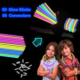 Leetous Glow Sticks Party Pack 8-50,Light up Bracelets & Necklaces Accessories for Kids, Neon Glow in the Dark Party Favor Supplies Decorations for Birthday, Camping, Wedding, Dance Activities Leetous Glow Sticks Party Pack 8-50,Light up Bracelets & Necklaces Accessories for Kids, Neon Glow in the Dark Party Favor Supplies Decorations for Birthday, Camping, Wedding, Dance Activities