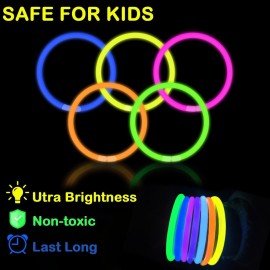 Leetous Glow Sticks Party Pack 8-50,Light up Bracelets & Necklaces Accessories for Kids, Neon Glow in the Dark Party Favor Supplies Decorations for Birthday, Camping, Wedding, Dance Activities Leetous Glow Sticks Party Pack 8-50,Light up Bracelets & Necklaces Accessories for Kids, Neon Glow in the Dark Party Favor Supplies Decorations for Birthday, Camping, Wedding, Dance Activities