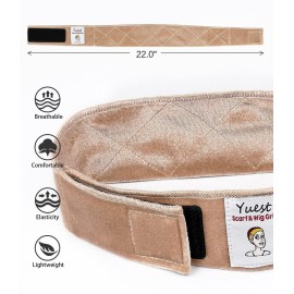 Yuest 2 Pack Wig Grip Band - Velvet Wig Grips Adjustable Headband Stay Put No Slip Edge Saver Yuest 2 Pack Wig Grip Band - Velvet Wig Grips Adjustable Headband Stay Put No Slip Edge Saver