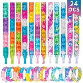 Pop Bracelets Fidget Toys Bulk Its 24 Pack Party Favors for Kids Pop Fidget Bracelet It Fidget Toy Fidgets for Classroom Prizes End of Year Student Gifts Birthday Goodie Bag Stuffers Toys for Girl Boy Pop Bracelets Fidget Toys Bulk Its 24 Pack Party Favors for Kids Pop Fidget Bracelet It Fidget Toy Fidgets for Classroom Prizes End of Year Student Gifts Birthday Goodie Bag Stuffers Toys for Girl Boy