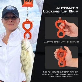 KastKing Fish Scale, WideView Floating Waterproof Digital Scale with No-Puncture Lip Gripper, 2.5 Large LCD Display, 110lb Capacity, Stores up to 9 Weights, Orange KastKing Fish Scale, WideView Floating Waterproof Digital Scale with No-Puncture Lip Gripper, 2.5 Large LCD Display, 110lb Capacity, Stores up to 9 Weights, Orange