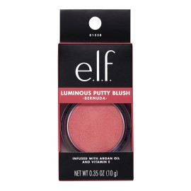 e.l.f. Luminous Putty Blush, Putty-to-Powder, Buildable Blush With A Subtle Shimmer Finish, Highly Pigmented & Creamy, Vegan & Cruelty-Free, Bermuda e.l.f. Luminous Putty Blush, Putty-to-Powder, Buildable Blush With A Subtle Shimmer Finish, Highly Pigmented & Creamy, Vegan & Cruelty-Free, Bermuda