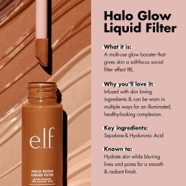 e.l.f. Halo Glow Liquid Filter, Complexion Booster For A Glowing, Soft-Focus Look, Infused With Hyaluronic Acid, Vegan & Cruelty-Free, 2 Fair/Light e.l.f. Halo Glow Liquid Filter, Complexion Booster For A Glowing, Soft-Focus Look, Infused With Hyaluronic Acid, Vegan & Cruelty-Free, 2 Fair/Light