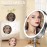 WIZCHARK 9 Large Lighted Makeup Mirror, 1X/10X Magnifying Vanity Mirror with 3 Colors Dimmable Lightning, 80 LED Lights, 360Rotation Double Sided Standing Desk Mirror