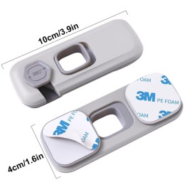 5 Pack Child Proof Refrigerator Lock, QYESWHSR Fridge Locks for Kids with Sticky Adhesive Pads, Child Safety Locks for Doors, RV Refrigerator, Oven Lock Child Safety Baby Cabinet Locks - Grey Updated 5 Pack Child Proof Refrigerator Lock, QYESWHSR Fridge Locks for Kids with Sticky Adhesive Pads, Child Safety Locks for Doors, RV Refrigerator, Oven Lock Child Safety Baby Cabinet Locks - Grey Updated