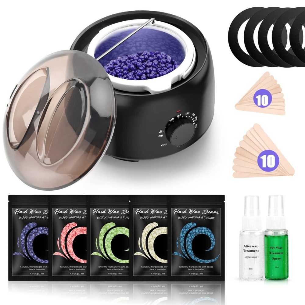 Waxing Kit - TIKESI Wax Warmer for Hair Removal, Hard Wax Kit with 14oz 5 Bags Hard Wax Beans for Full Body, Legs, Face, Eyebrows, Bikini, Brazilian Waxing Kit for Women Men Waxing Kit - TIKESI Wax Warmer for Hair Removal, Hard Wax Kit with 14oz 5 Bags Hard Wax Beans for Full Body, Legs, Face, Eyebrows, Bikini, Brazilian Waxing Kit for Women Men
