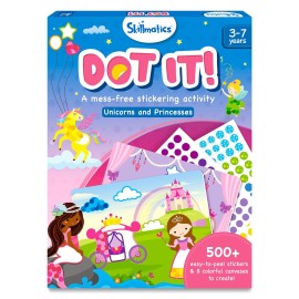 Skillmatics Dot It Sticker Art Activity - Unicorns & Princesses, Mess-Free Fun for Kids, 500+ Stickers, Craft Kits, DIY Scrapbooking Activity, Travel Toys, Gifts for Girls & Boys Ages 3, 4, 5, 6, 7