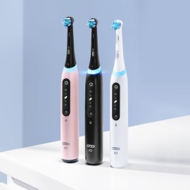 Oral-B iO Series 5 Rechargeable Electric Toothbrush with Visible Pressure Sensor to Protect Gums, 2 Minute Timer, 5 Cleaning Settings, 1 Replacement Toothbrush Heads, and Travel Case, Black Oral-B iO Series 5 Rechargeable Electric Toothbrush with Visible Pressure Sensor to Protect Gums, 2 Minute Timer, 5 Cleaning Settings, 1 Replacement Toothbrush Heads, and Travel Case, Black