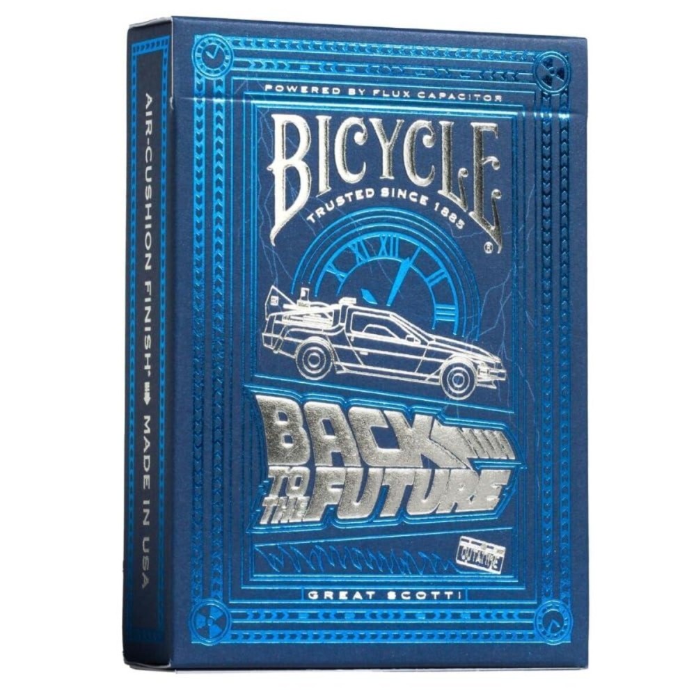 Bicycle Back To The Future Playing Cards 1 Pack, Premium, Foil, Metallic , Blue Bicycle Back To The Future Playing Cards 1 Pack, Premium, Foil, Metallic , Blue