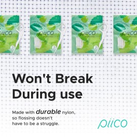 Piico Xylitol Floss Picks, 100 Count - Unbreakable, Shred-Resistant, Resealable, Unique Flavored Dental Flossers for Adults, Portable Piico Xylitol Floss Picks, 100 Count - Unbreakable, Shred-Resistant, Resealable, Unique Flavored Dental Flossers for Adults, Portable