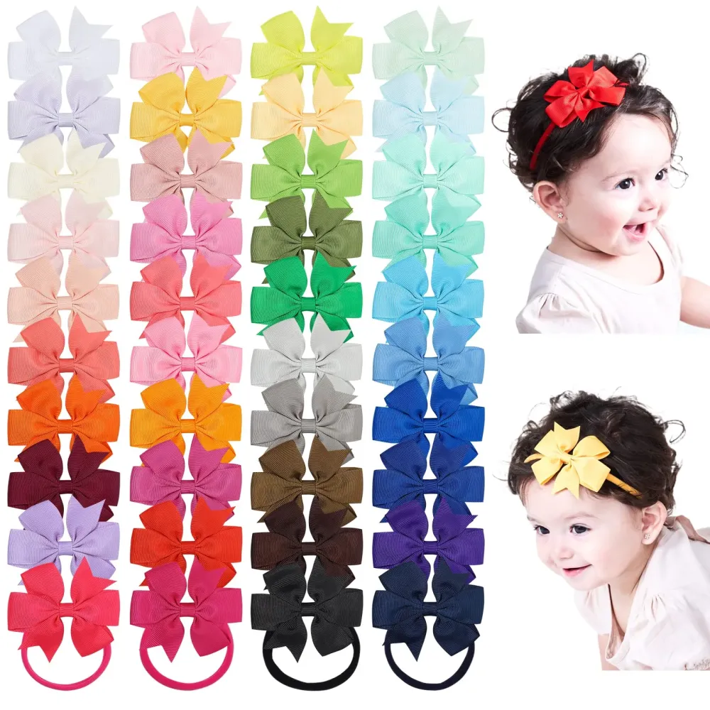 jollybows 40pcs Baby Girls Grosgrain Ribbon Hair Bows Headbands 3 Hair Band Hair Accessories for Infants Newborn Toddler jollybows 40pcs Baby Girls Grosgrain Ribbon Hair Bows Headbands 3 Hair Band Hair Accessories for Infants Newborn Toddler