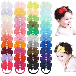 jollybows 40pcs Baby Girls Grosgrain Ribbon Hair Bows Headbands 3 Hair Band Hair Accessories for Infants Newborn Toddler jollybows 40pcs Baby Girls Grosgrain Ribbon Hair Bows Headbands 3 Hair Band Hair Accessories for Infants Newborn Toddler