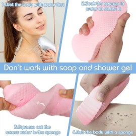 Magic Exfoliating Bath Sponge,3D Super Soft Exfoliating Bath Sponge, Skin Friendly and Reusable for Adults Children and Pregnant Women. (Blue+Pink) Magic Exfoliating Bath Sponge,3D Super Soft Exfoliating Bath Sponge, Skin Friendly and Reusable for Adults Children and Pregnant Women. (Blue+Pink)