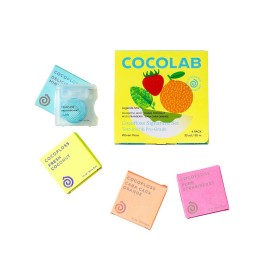 Cocofloss Woven Dental Floss, Dentist-Designed Oral Care, Waxed, Vegan, Kid-Friendly, with Coconut Oil, 4-Pack of Mint, Coconut, Orange, Strawberry (33 yard Each)
