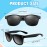 ASTARON 12 Pack Party Novelty Sunglasses Bulk Neon Party Favors for Beach Wedding Party Pool Party Supplies, Black