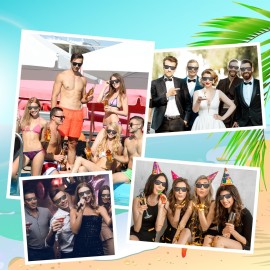 ASTARON 12 Pack Party Novelty Sunglasses Bulk Neon Party Favors for Beach Wedding Party Pool Party Supplies, Black