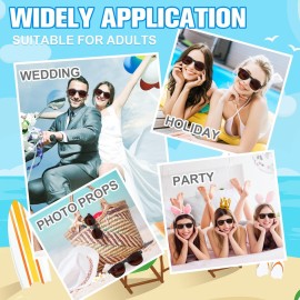 ASTARON 12 Pack Party Novelty Sunglasses Bulk Neon Party Favors for Beach Wedding Party Pool Party Supplies, Black