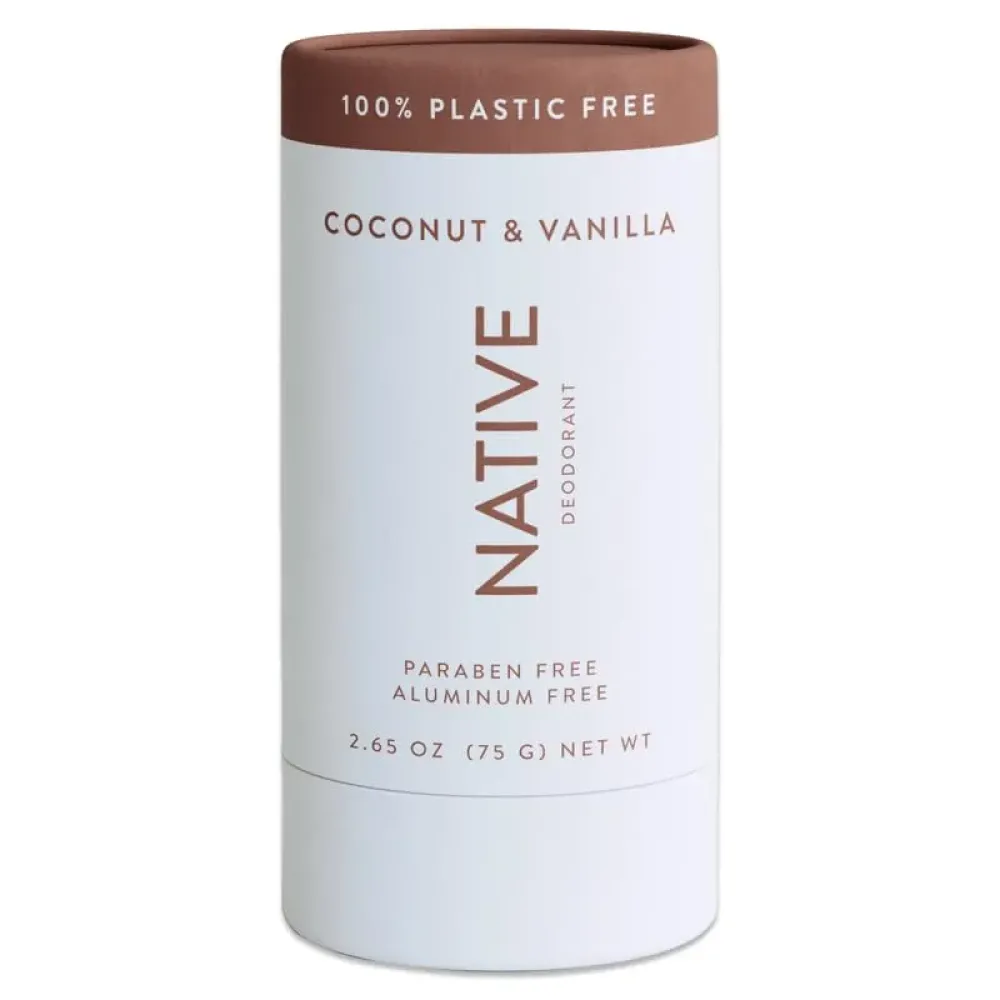 Native Plastic Free Deodorant Contains Naturally Derived Ingredients, 72 Hour Odor Control | Deodorant for Women & Men, Aluminum Free with Baking Soda, Coconut Oil and Shea Butter | Coconut & Vanilla Native Plastic Free Deodorant Contains Naturally Derived Ingredients, 72 Hour Odor Control | Deodorant for Women & Men, Aluminum Free with Baking Soda, Coconut Oil and Shea Butter | Coconut & Vanilla