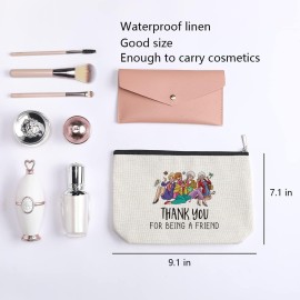 kdxpbpz Golden Inspired Makeup Bag Golden TV Show Fans Gifts for Women Travel Toiletry Makeup Organizer Zipper Pouch Birthday Gift for Friend BFF Girls Thank You for Being A Friend